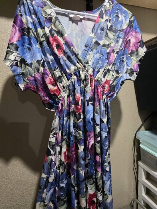 Cw Classics Dresses & Skirts - CW Classics Vintage Floral V Neck Knee Length Dress Women's Large